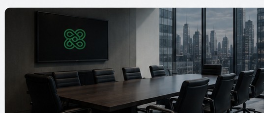 Modern boardroom with Jamieson Ventures branding